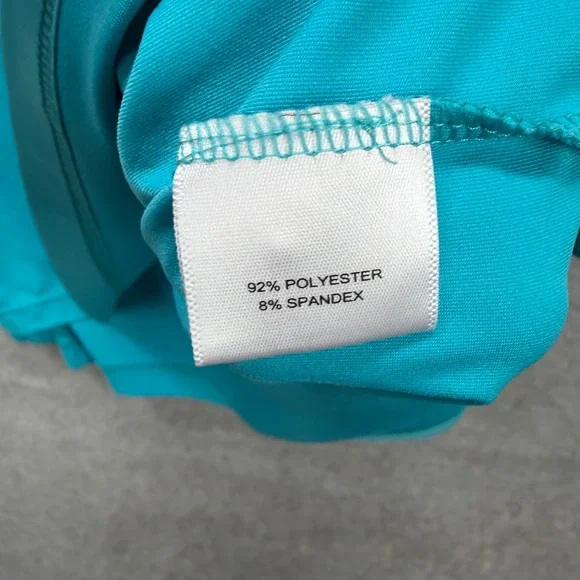 Peter Millar Summer Comfort Polo Mens Medium Teal Golf Shirt Performance Active - Picture 5 of 8